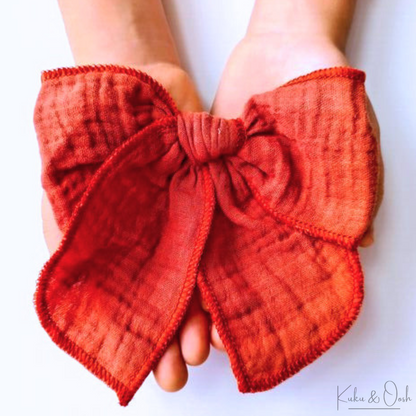 Cotton Muslin Hair Bows